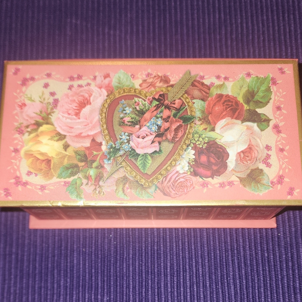 Punch Studio Rose Soap in Elegant Pink Singing Box